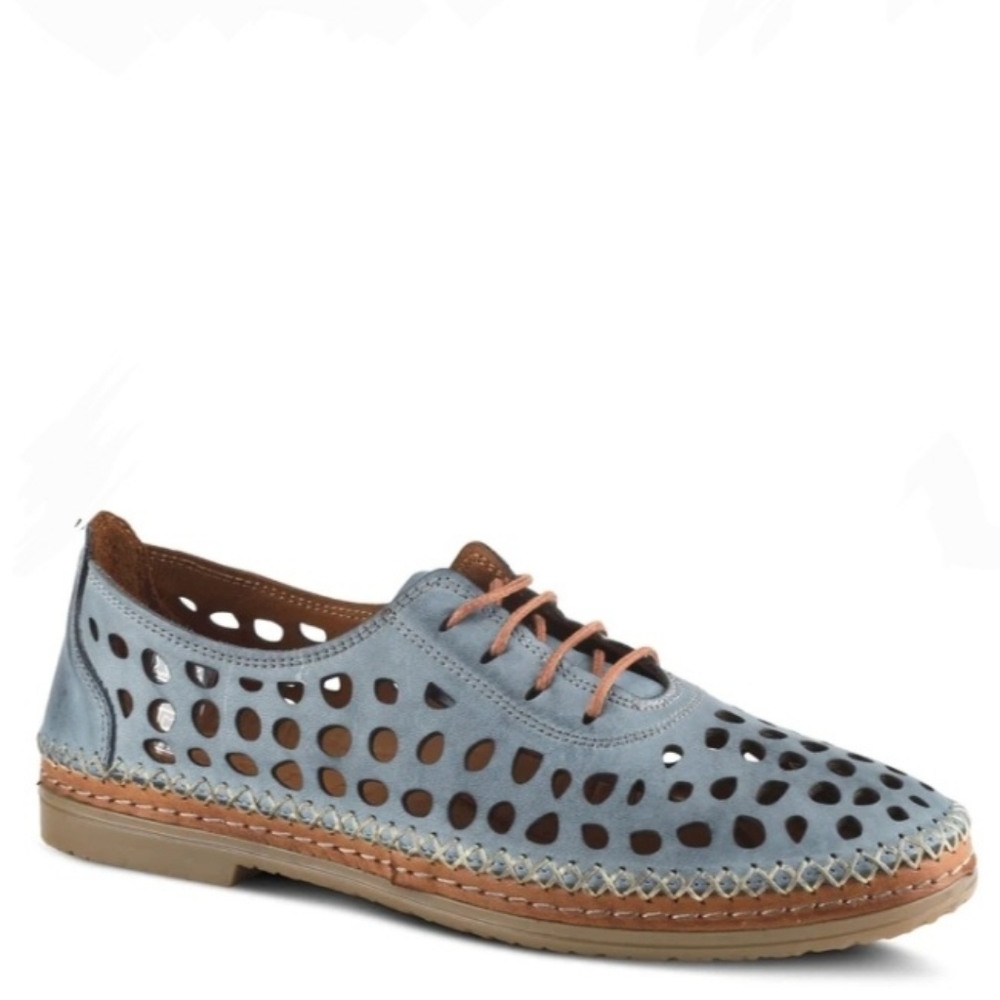 Spring Step Bernetta Lace Loafer in Blue Size 38/ 7.5 runs small